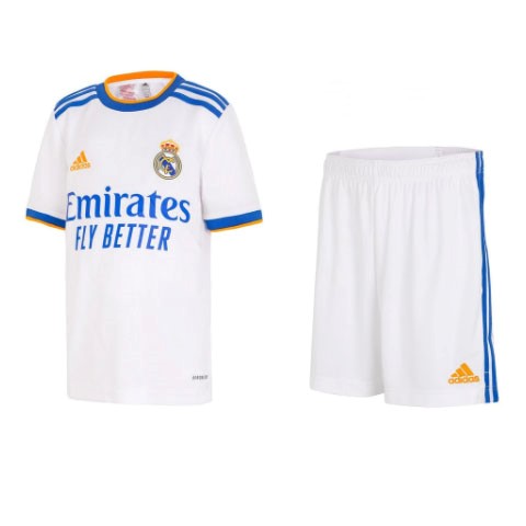 Heimtrikot Real Madrid Kinder 2021-2022 Weiß Günstige Fußballtrikots